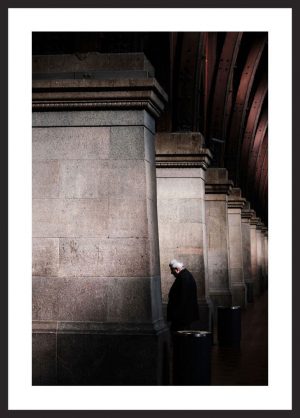 Man under the columns