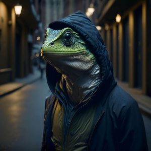 Lizard with Hoodie II